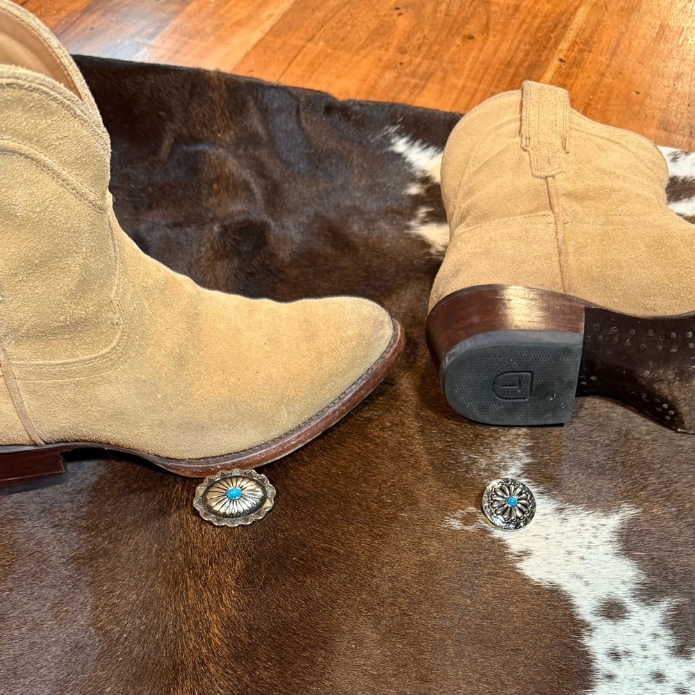 Tecovas Tan Suede Ankle Boots